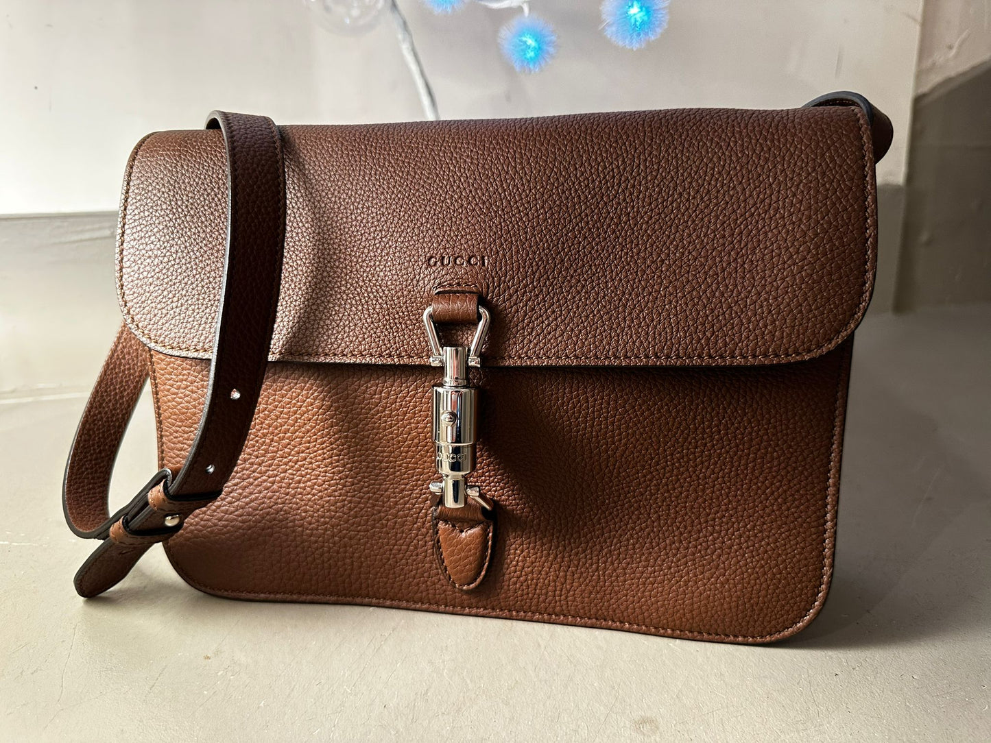Sac Soft Jackie Gucci — Cuir grainé, neuf
