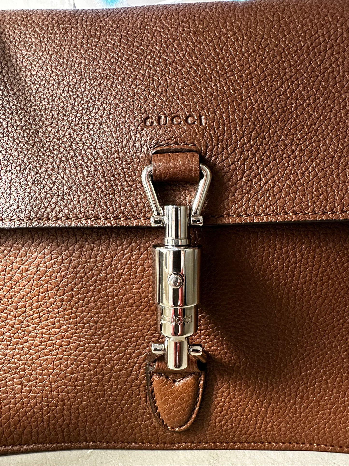 Sac Soft Jackie Gucci — Cuir grainé, neuf