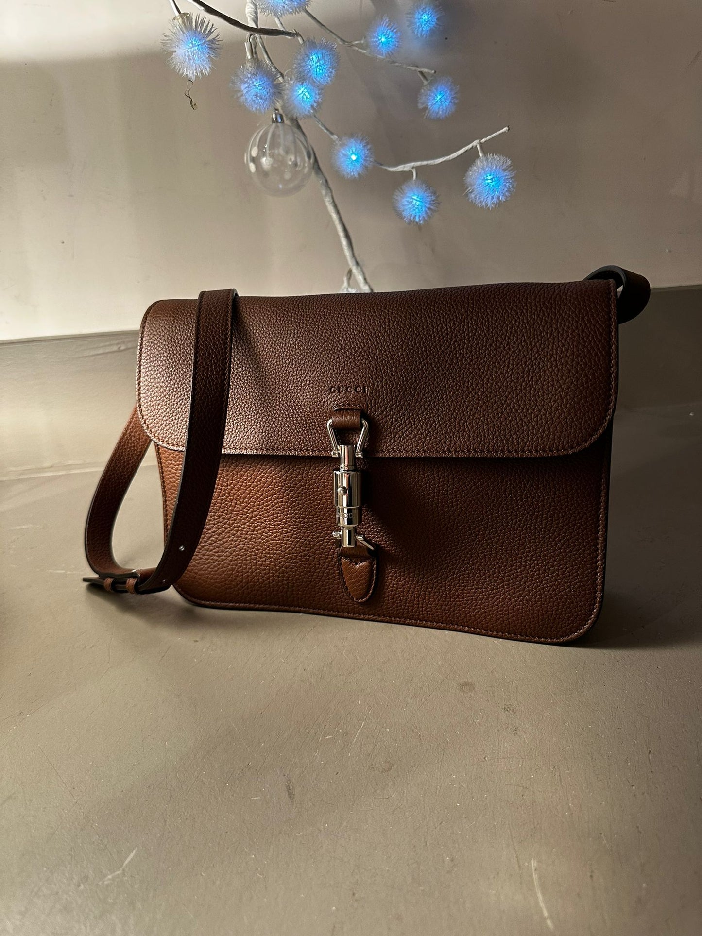 Sac Soft Jackie Gucci — Cuir grainé, neuf