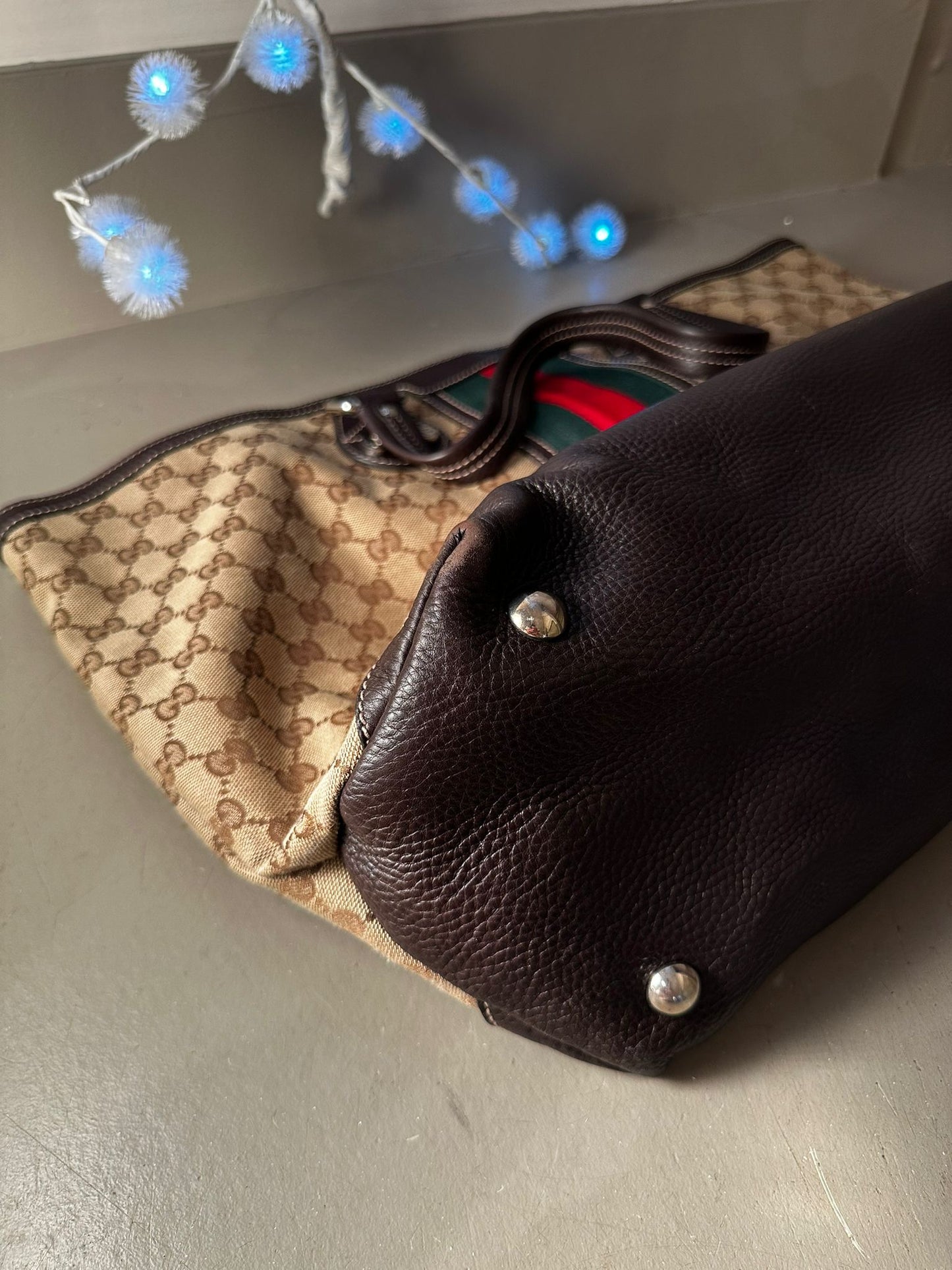 Sac cabas Gucci GG — Bande web vert-rouge