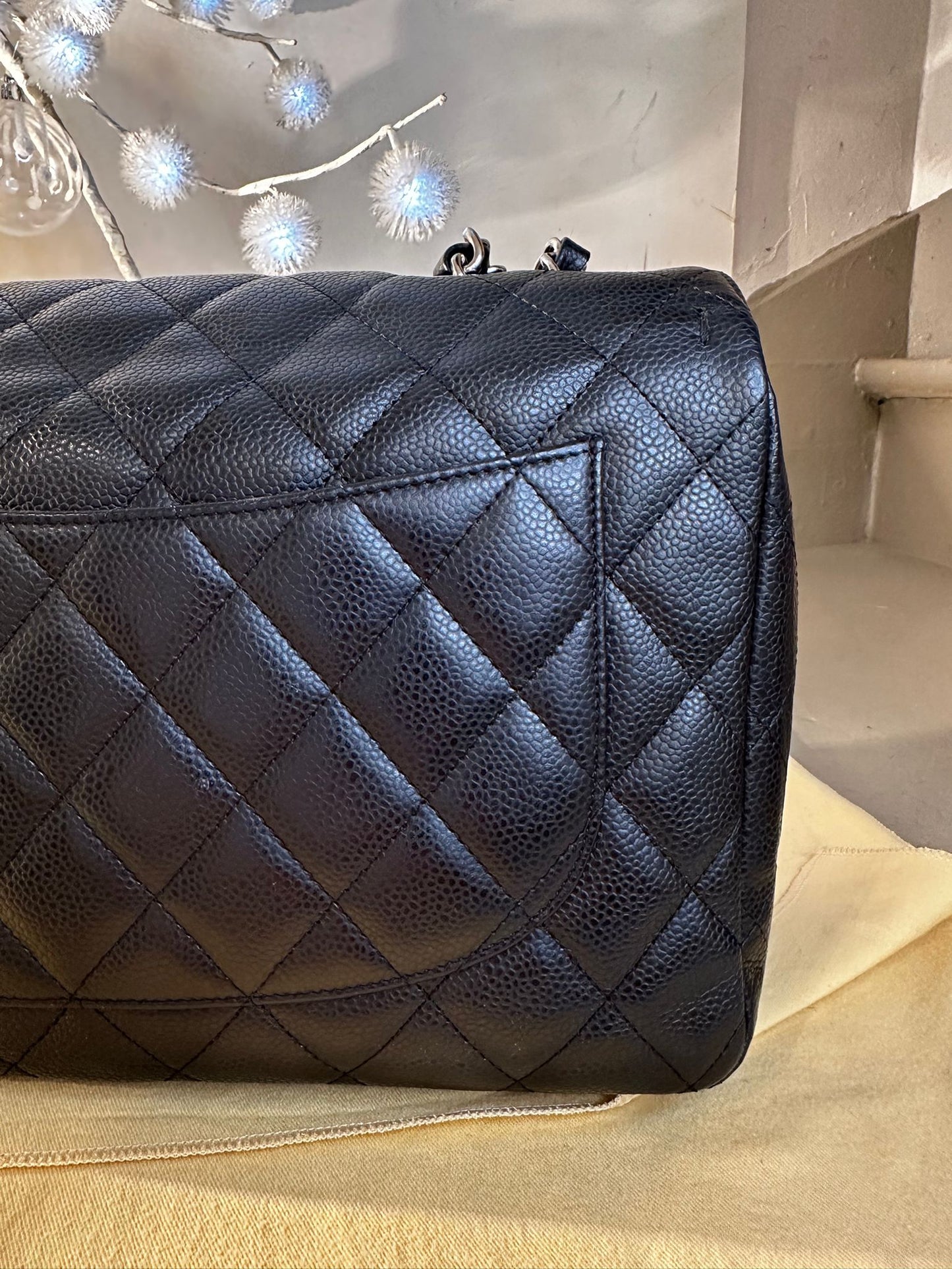 Sac Chanel Timeless Jumbo — Cuir Caviar Noir