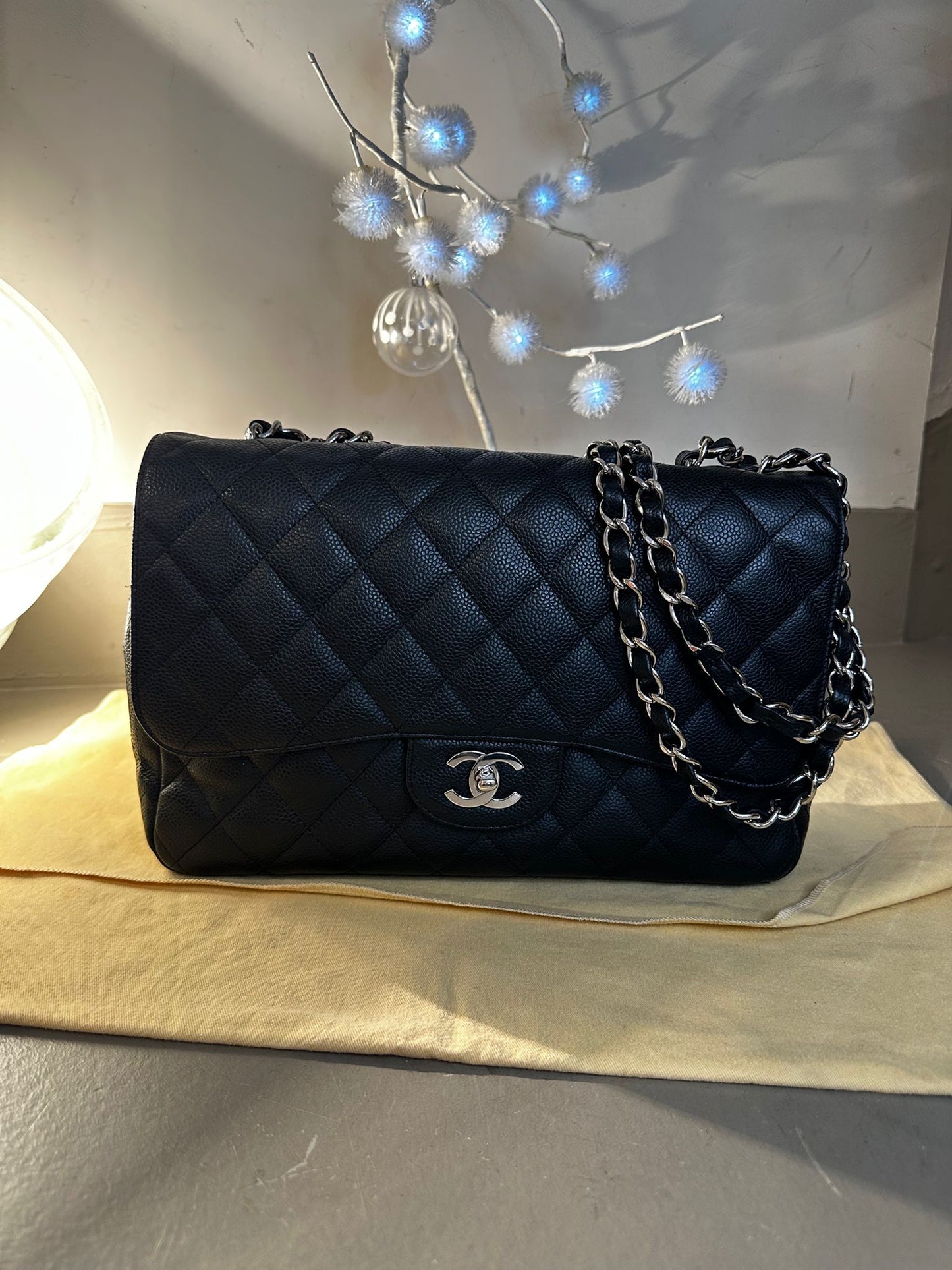 Sac Chanel Timeless Jumbo — Cuir Caviar Noir